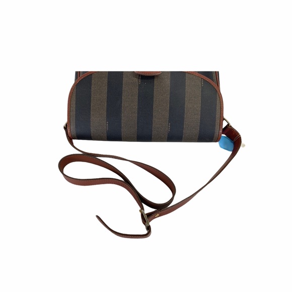 Fendi crossbody bag Pequin PVC black tan - Picture 8 of 11